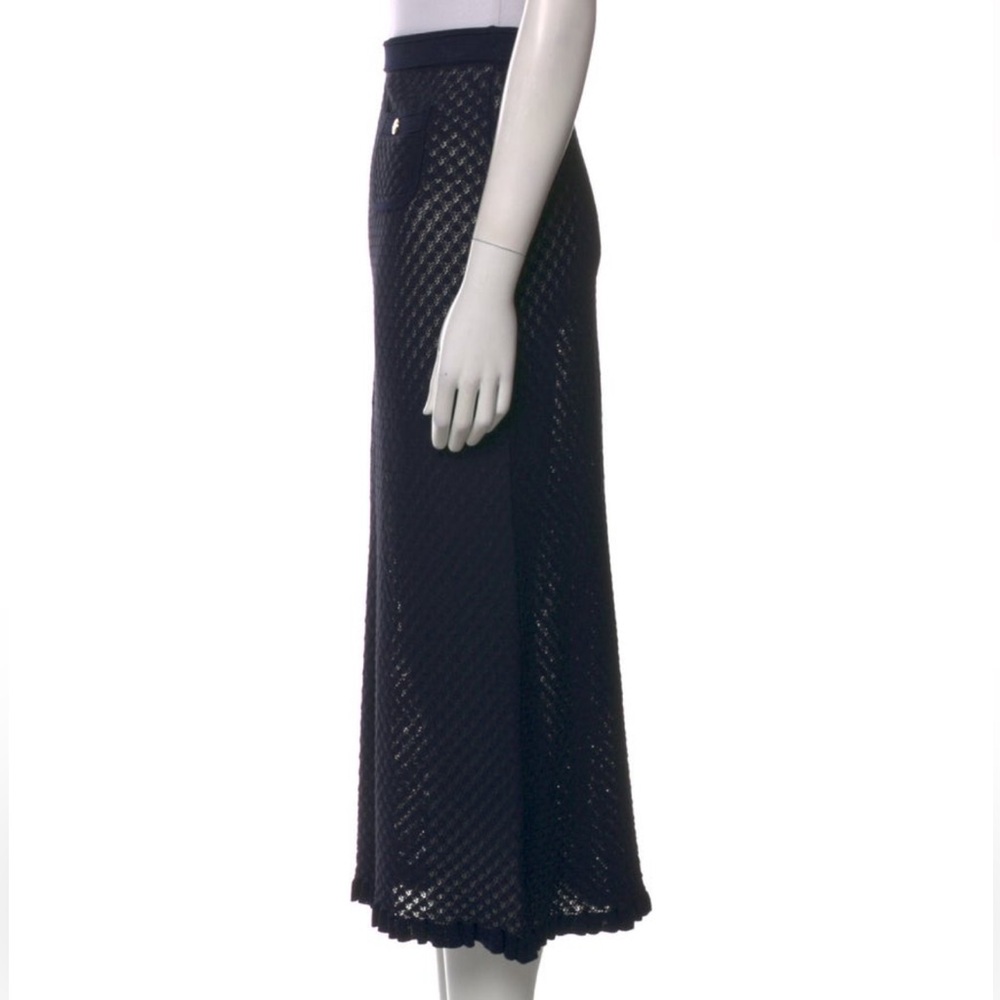 SANDRO Navy crochet skirt - Picture 2 of 3